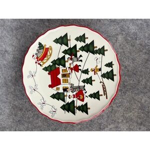 MASON'S‎ Christmas Village TIDBIT  Ironstone Made in England 61/4" mini stand